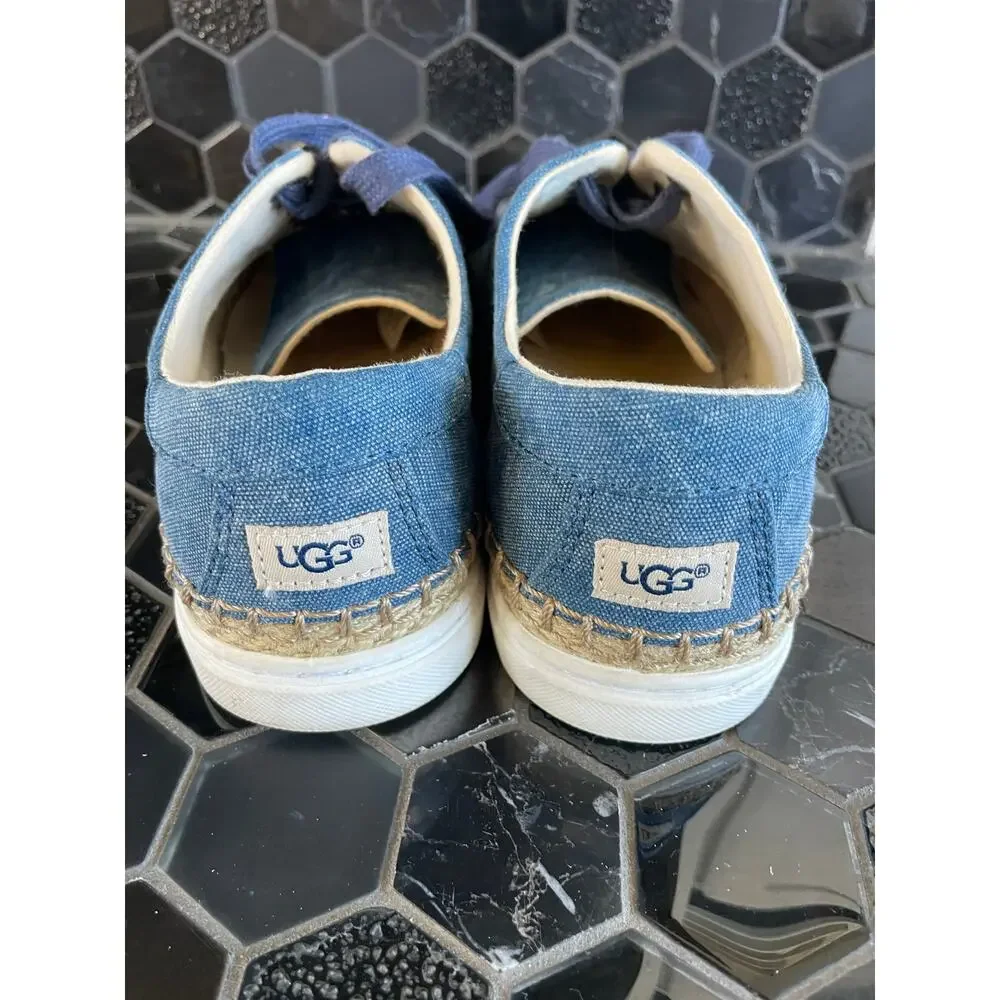 UGG Navy Canvas sneaker boat shoe EYEN II lace up women’s 7